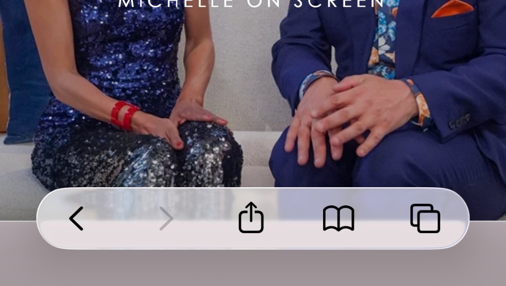 Lower portion of the Michelle Ogundehin website screenshot, continuing the television section.