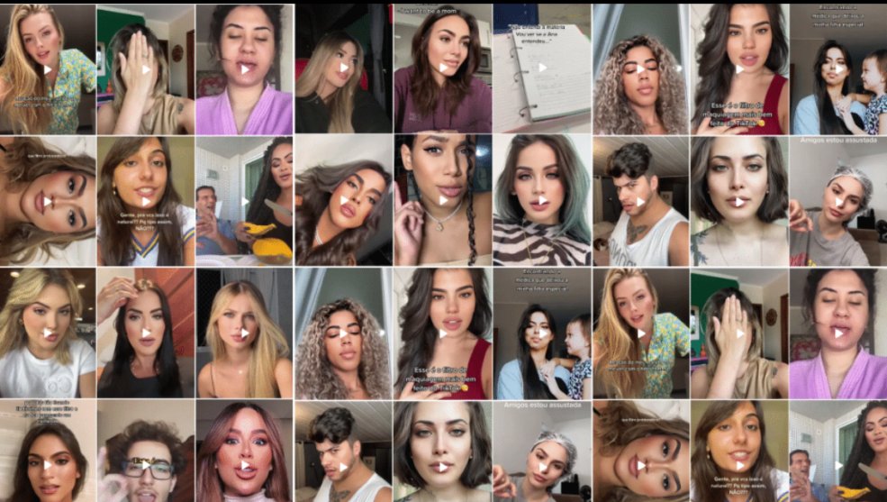 Collage of social-media hair-colour and styling examples.