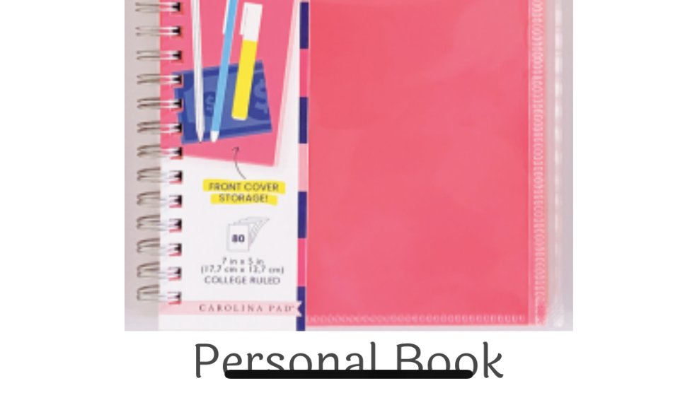 Pink zipper-pouch notebook