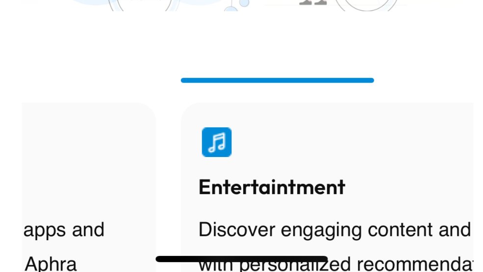 Entertainment feature section from Aphra website