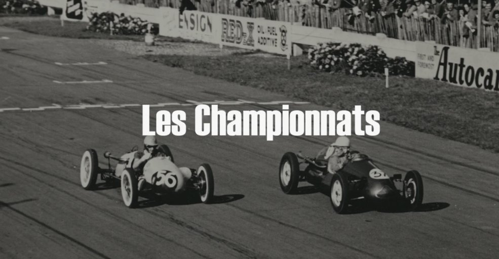 Black and white Les Leston motorsport heritage photograph.