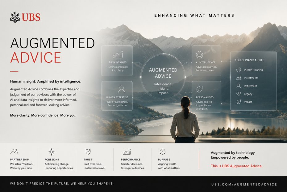 Augmented Advice strategy architecture and conceptual campaign creative.
