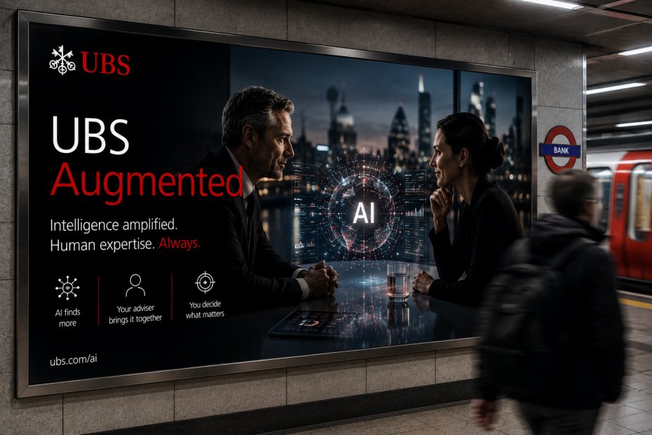 Conceptual outdoor Augmented Advice advertising mockup.